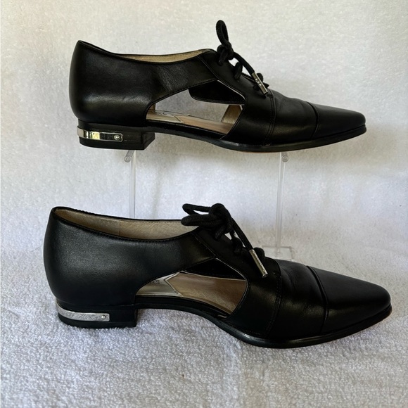 Michael Kors black Graham cut out oxford shoes - Picture 4 of 12